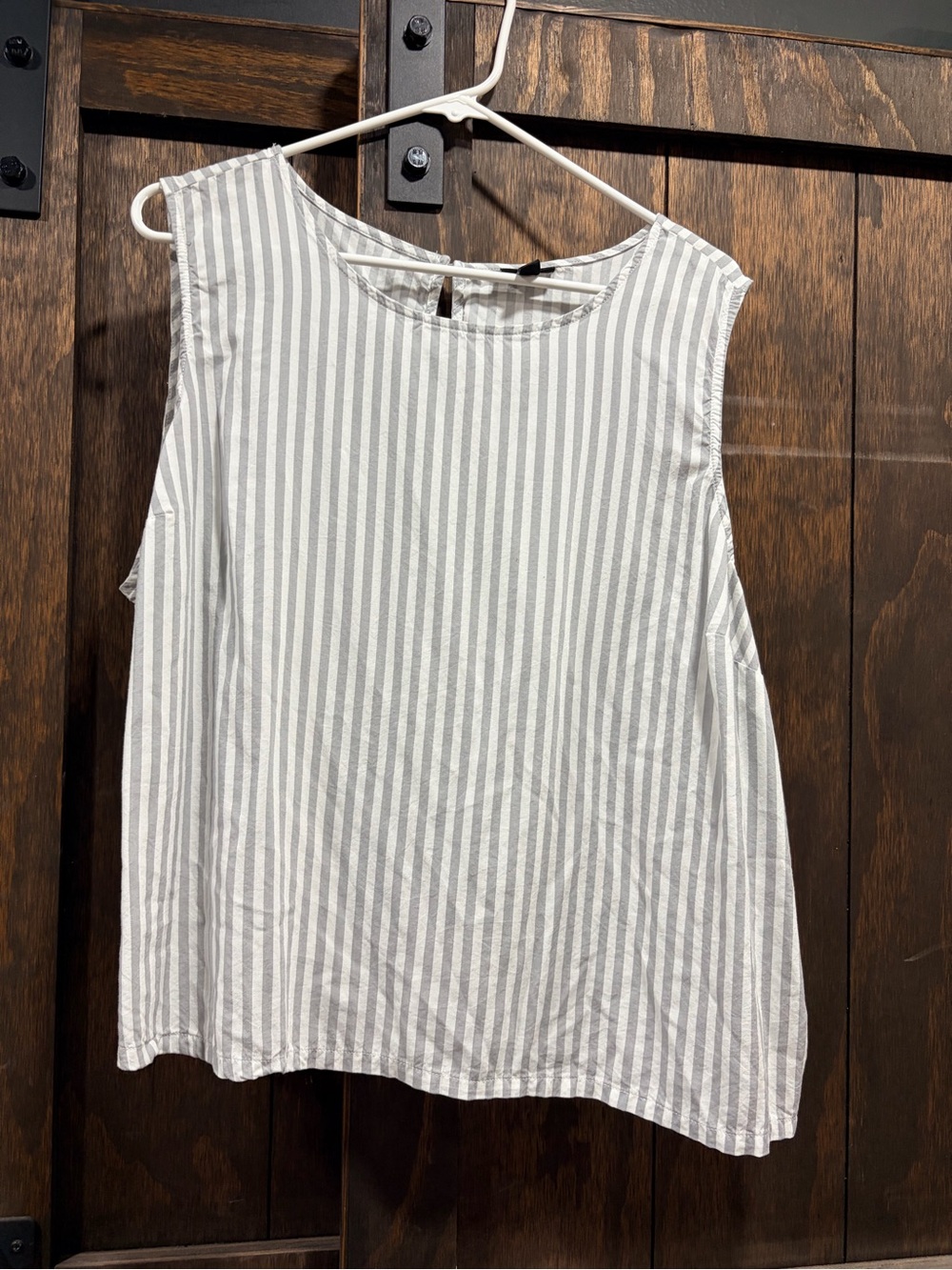 torrid Gray & White Striped Sleeveless Tank